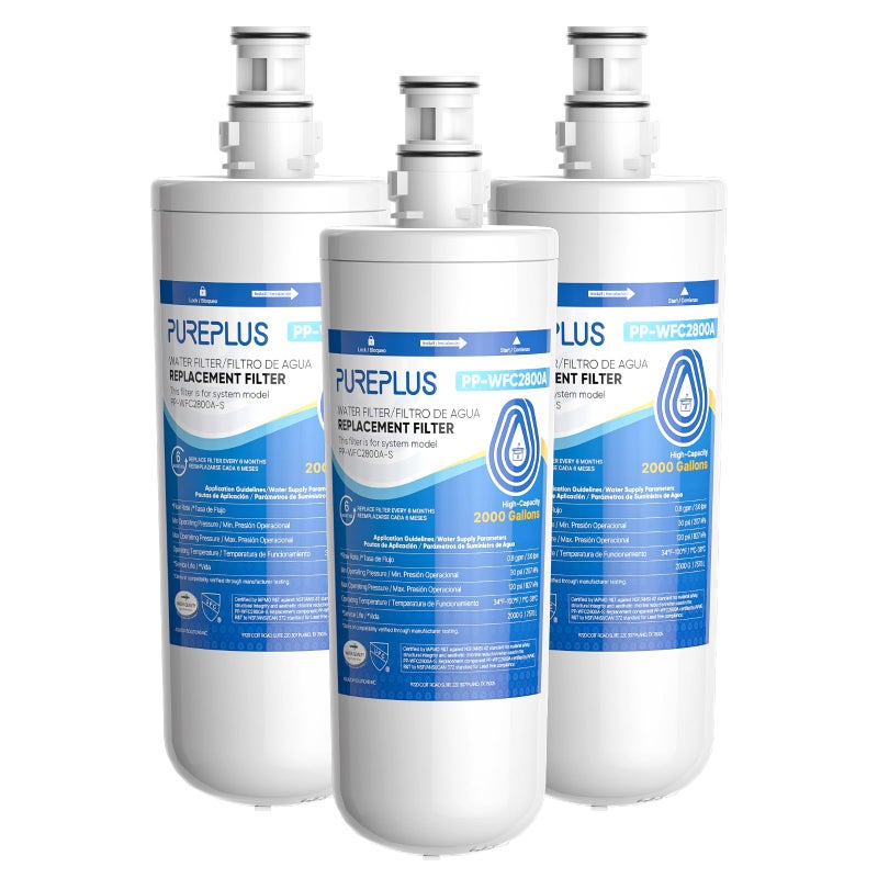 Pure Plus PUREPLUS 3US-AF01 Under Sink Water Filter, Compatible with Standard 3US-AF01, 3US-AS01, AP Easy C-CS-FF, WHCF-SRC, WHCF-SUFC, WHCF-SUF Water Filter, 3 Pack - Image 1
